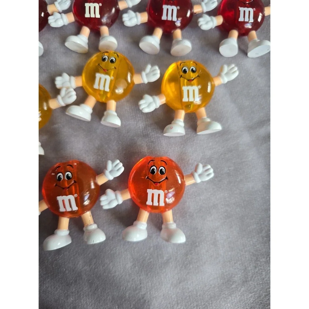M&M's Happy Lights Christmas Lot Of 13 Replacement String Light Bulb Covers VTG